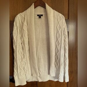 Gap Cable Knit Cardigan in cream
